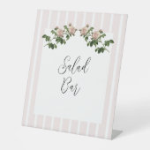 Signe De Table Bar à salade romantique Mariage rose doux (Recto)