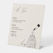 Signe De Table Bar avec tour de Champagne (Recto)