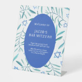 Signe De Table Bar Bat mitzvah Mariage juif Botaniques Personnali (Recto)