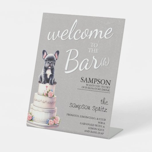 Signe De Table Bar Bulldog (Recto)