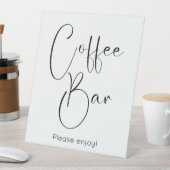 Signe De Table Bar café à script moderne (In SItu)