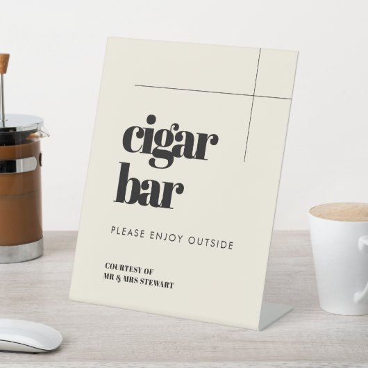 Signe De Table Bar Cigar mariage simple, élégant et chic (In SItu)