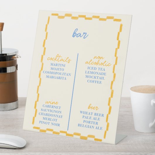 Signe De Table Bar de Baby shower tendance et mignon (In SItu)