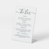 Signe De Table Bar de boissons de mariage Réception (Recto)