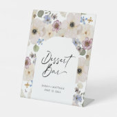 Signe De Table Bar de dessert botanique fleuri moderne (Recto)