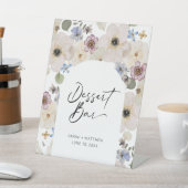 Signe De Table Bar de dessert botanique fleuri moderne (In SItu)