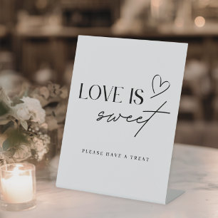 Signe De Table Bar de desserts de mariage minimaliste Love is Swe