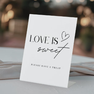 Signe De Table Bar de desserts de mariage minimaliste Love is Swe