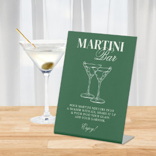 Signe De Table Bar de Martini Week-end d'enterrement de vie de je