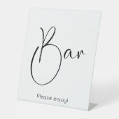 Signe De Table Bar de script moderne (Recto)