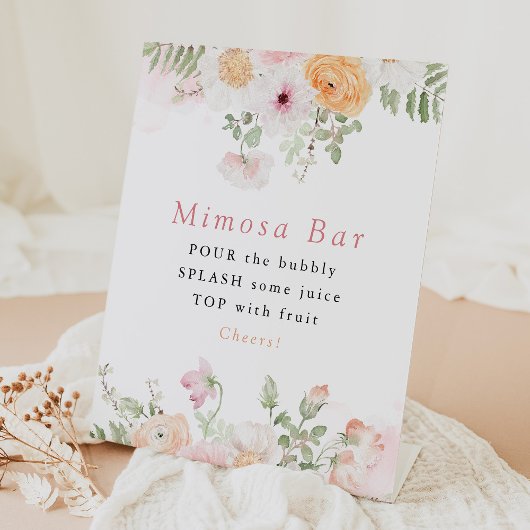 Signe De Table Bar Jane Blush Fleurs et Mimosa Prosecco