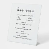 Signe De Table Bar Mariage moderne (Recto)