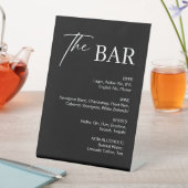 Signe De Table Bar Mariage noir moderne (In SItu)