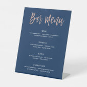 Signe De Table Bar Mariage Rustique moderne Menu Signer Boissons (Recto)