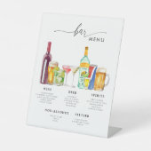 Signe De Table Bar Menu Mariage moderne Signature Boissons (Recto)