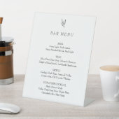 Signe De Table Bar Menu Minimalist Botanical Wedding Drinks List (In SItu)