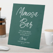Signe De Table Bar Mimosa Accueille Script Moderne Emerald Green (In SItu)