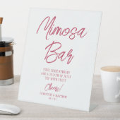 Signe De Table Bar Mimosa Accueille Script Moderne Viva Magenta (In SItu)