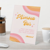 Signe De Table Bar Mimosa Bazed & Engagé Super Rose & Orange (In SItu)