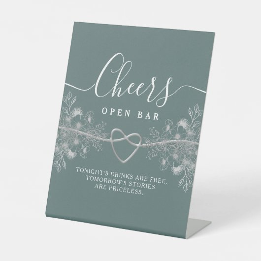 Signe De Table Bar ouvert avec félicitations (Recto)