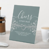 Signe De Table Bar ouvert avec félicitations (In SItu)