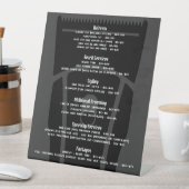 Signe De Table Barber Shop Barbershop Tarifs Menu Service (In SItu)