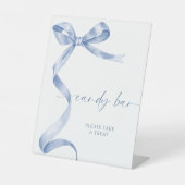 Signe De Table Barre à bonbons Blue Bow (Recto)