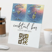 Signe De Table Barre à cocktails du menu numérique QR Code (In SItu)