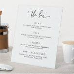 Signe De Table Barre de boisson mariage Menu Réception Piédestal<br><div class="desc">Le panneau de la barre de menu de boissons du piédestal est parfait pour ajouter à un cadre à afficher au bar. Vous pourrez choisir les boissons à commander lors de votre événement. Cet article fait partie de notre Crystal faire-part de mariage suite C100, veuillez visiter notre magasin pour voir...</div>