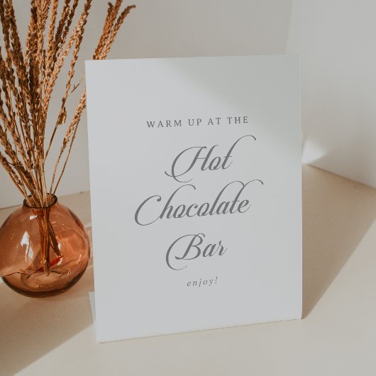 Signe De Table Barre de Chocolat Chaud Calligraphie Chic Classiqu