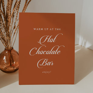 Signe De Table Barre de chocolat chaud en terre cuite calligraphi