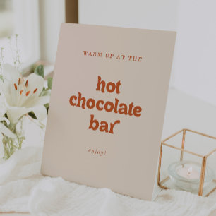 Signe De Table Barre de chocolat chaud en terre cuite simple et f