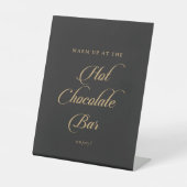 Signe De Table Barre de chocolat chaud noir et or classique (Recto)