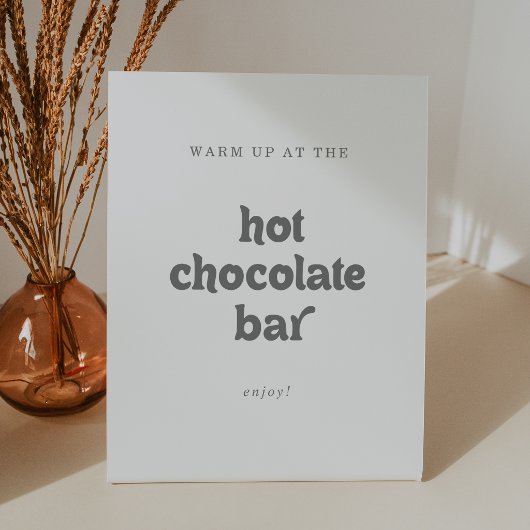 Signe De Table Barre de chocolat chaud simple et formel