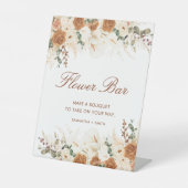 Signe De Table Barre de fleurs en terre cuite rustique (Recto)
