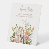 Signe De Table Barre de fleurs Fleur sauvage aquarelle (Recto)