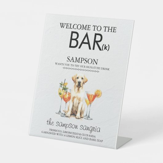 Signe De Table Barre de laboratoire jaune (Recto)