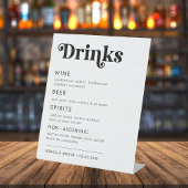 Signe De Table Barre de Mariage de script Gras Retro Whimsical