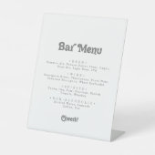 Signe De Table Barre de mariage simple et formelle (Recto)