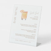 Signe De Table Barre Mariage CLAY Menu, Boisson Signature (Recto)