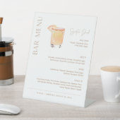 Signe De Table Barre Mariage CLAY Menu, Boisson Signature (In SItu)