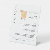 Signe De Table Barre Mariage HARLOW Menu, Boisson Signature (Recto)