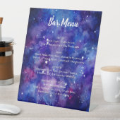 Signe De Table Barre Menu Aquarelle Galaxy Starry Night Mariage (In SItu)