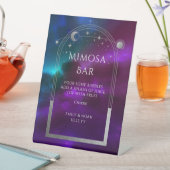 Signe De Table Barre Mimosa Cosmique Violet Soleil Étoiles (In SItu)