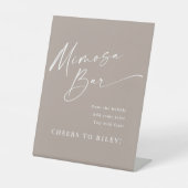 Signe De Table Barre Mimosa moderne simple Script neutre (Recto)