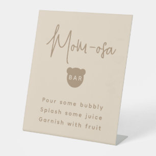 Signe De Table Barre minimaliste simple Baby shower d'ours maman-