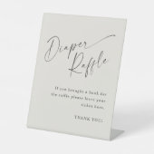 Signe De Table Barreau de Baby shower neutre de script (Recto)