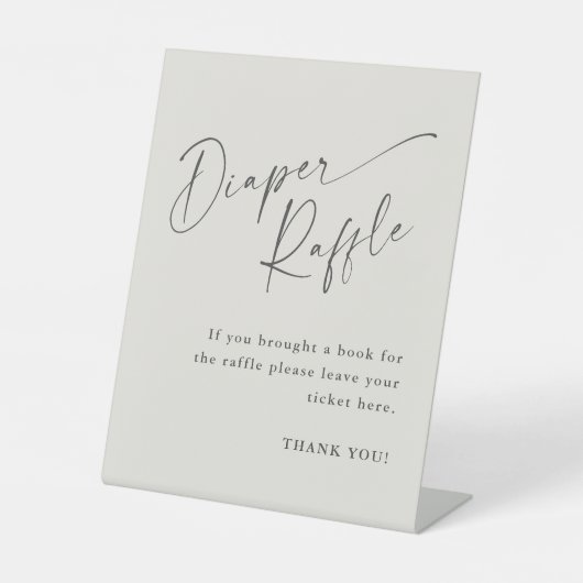 Signe De Table Barreau de Baby shower neutre de script (Recto)