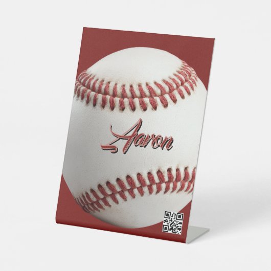 Signe De Table Baseball Personnalisé (Recto)