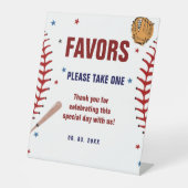 Signe De Table Baseball Sport Bay douche Anniversaire Favoriser s (Recto)